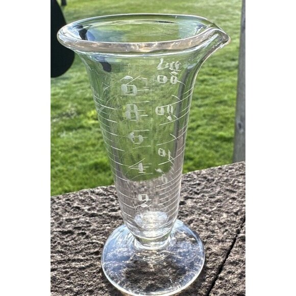 Whitall Tatum Glass Beaker SCIENCE LAB Apothecary Measure Etch Type Ill A-2 Vtg - Picture 6 of 10